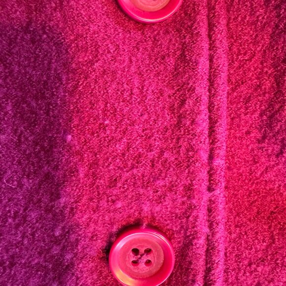 Hot Pink Boiled Wool Lightweight LL Bean XL Petite Coat - Picture 11 of 16